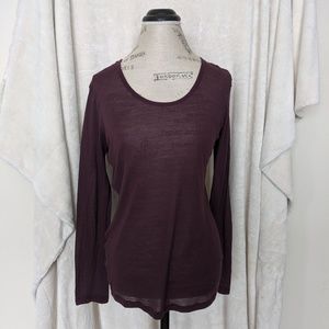 Kain Sheer Burgundy Top